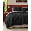 image:imageBedsure PureWoven 3 Pieces 100 Cotton Waffle Duvet Cover Set King Brown19  Black No Comforter