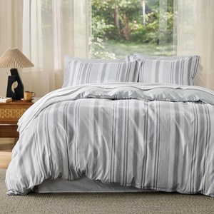 image:imageBedsure Duvet Cover Queen Size  Reversible Green FloralampBird Duvet Cover Set with Zipper Closure 3 Pieces Mistletoe Bedding Set with 8 Corner Ties and 2 Pillow Shams 20x2606  Formal Grey No Comforter