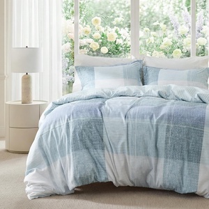 image:imageBedsure Duvet Cover Queen Size  Reversible Green FloralampBird Duvet Cover Set with Zipper Closure 3 Pieces Mistletoe Bedding Set with 8 Corner Ties and 2 Pillow Shams 20x2601  Blue No Comforter