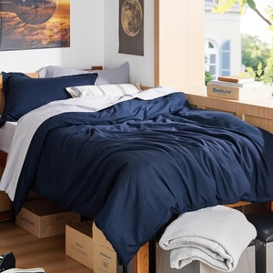 image:imageBedsure Duvet Cover Queen Size 1Pc Soft Double Brushed Bedding Black00  Navy Blue