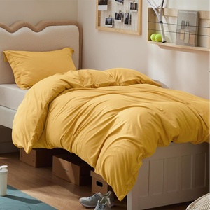 image:imageBedsure Duvet Cover Queen Size 1Pc Soft Double Brushed Bedding Black09  Golden Yellow